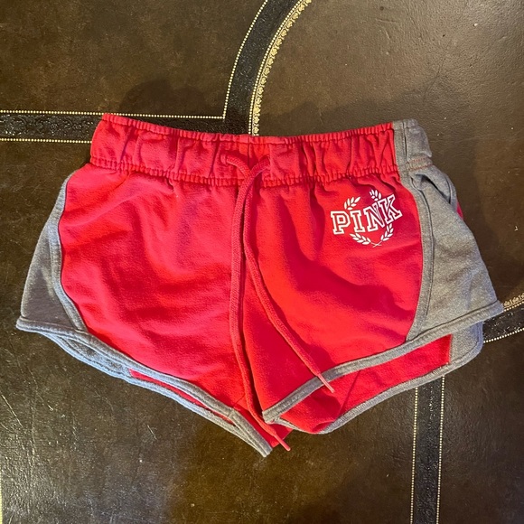 Victoria's Secret PINK Varsity Short-Red & Gray - Picture 2 of 5